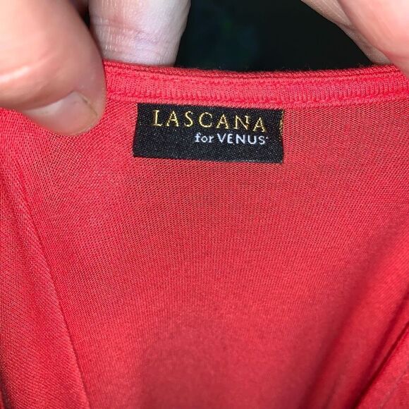 Lascana for Venus coral pink M/L drawstring waist knit coverup - Picture 3 of 3